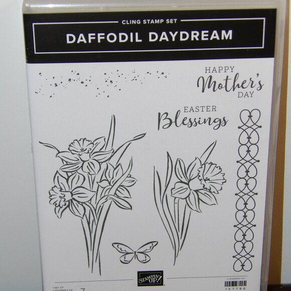 Stampin' Up! retired Daffodil Daydream stamp set with Daffodil dies - Picture 1 of 7